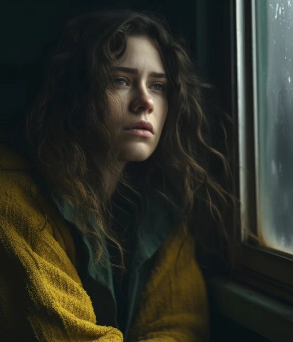 mujer pensando en síndrome de abstinencia